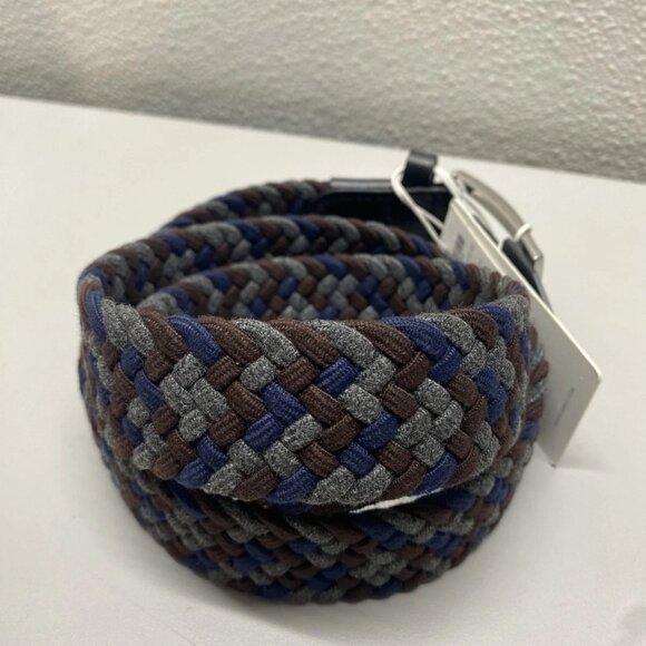 NEW BRAX Men's Haka Woven Multicolor Belt Size S (32-33) Blue/Grey/Brown - Picture 3 of 15